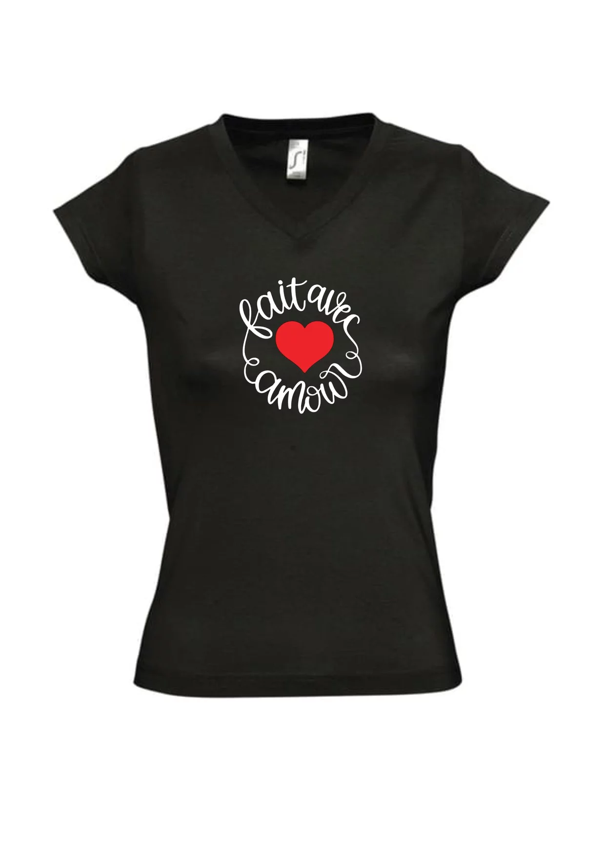 T-Shirt Personnalisé Femme Fait Avec Amour ⋆ creer moi