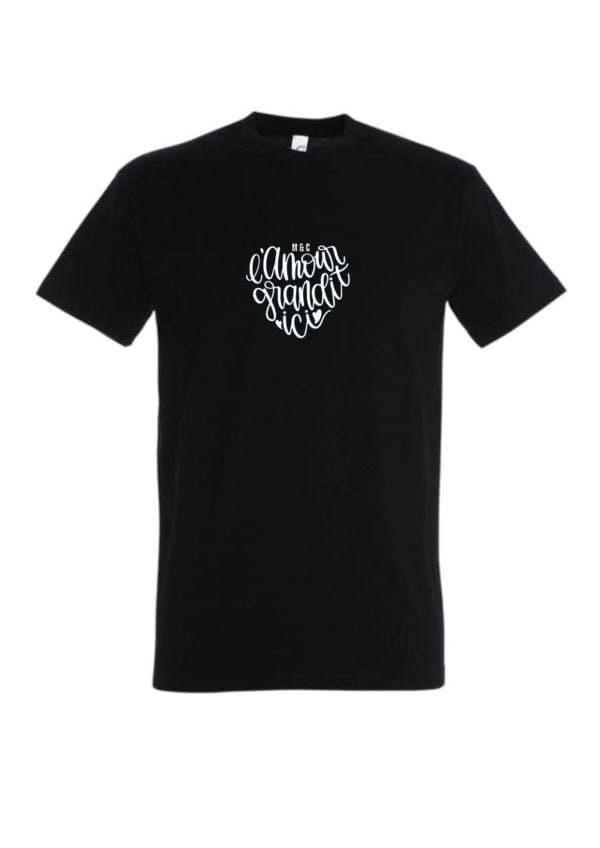 T-Shirt Personnalisé Homme L'Amour Grandis Ici