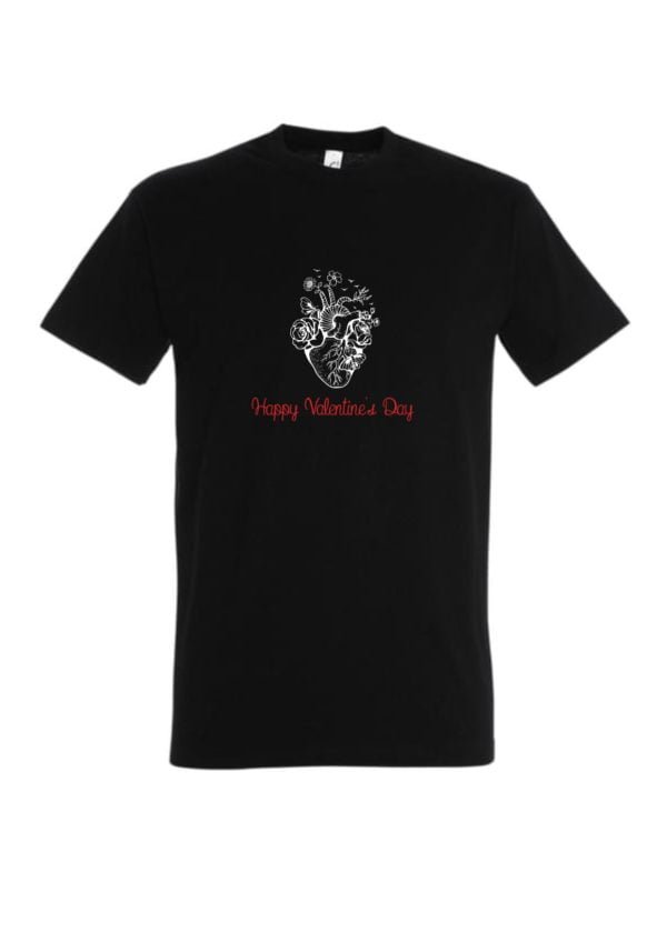 T-Shirt Personnalisé Cœur en Fleurs Saint Valentin