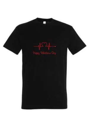 T-Shirt Personnalisé Battement du Cœur Saint Valentin