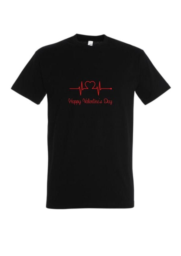 T-Shirt Personnalisé Battement du Cœur Saint Valentin