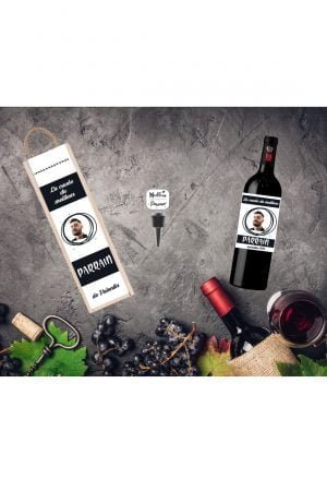 Set coffret de vin personnalisé parrain