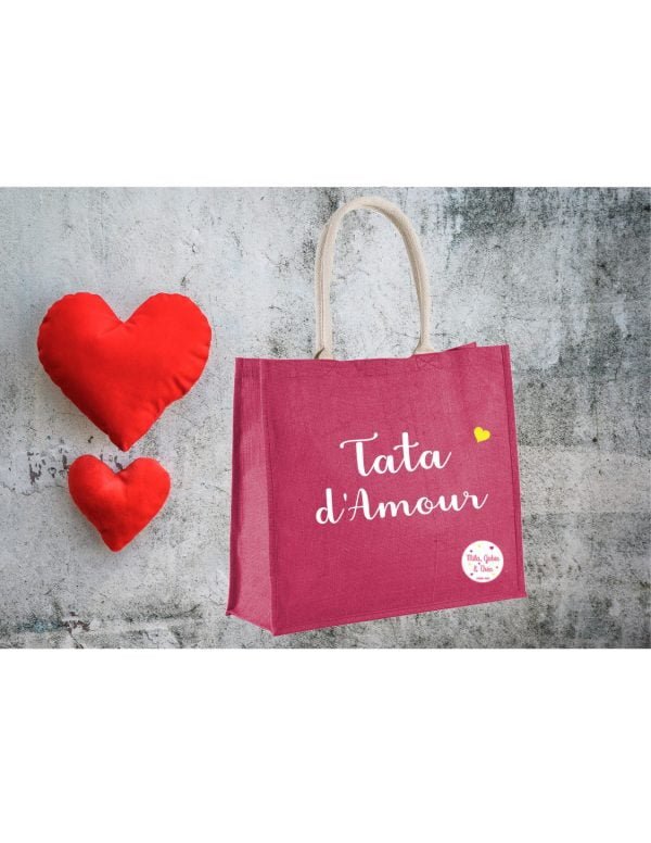 Sac en jute Tata d'Amour 1