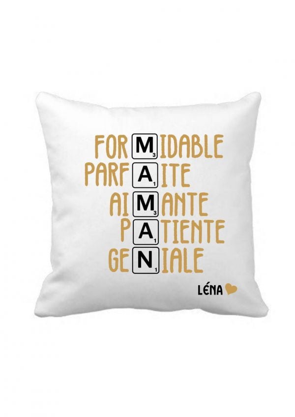 Coussin Maman scrabble